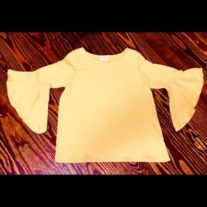 Lemon Yellow Bell Sleeve Top